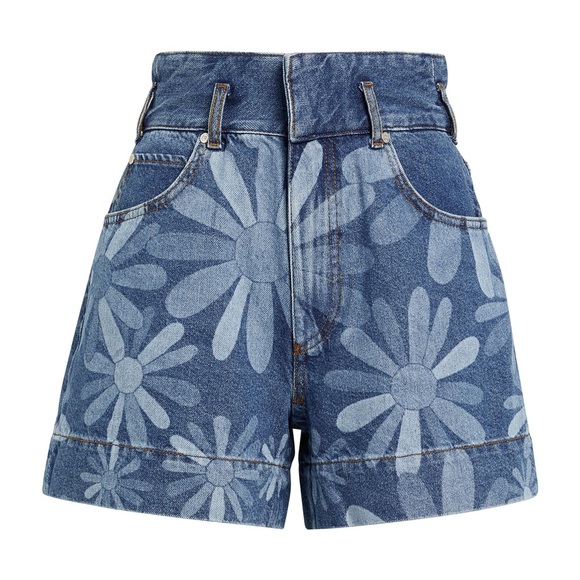 Sandro Flower Detail Jean Shorts